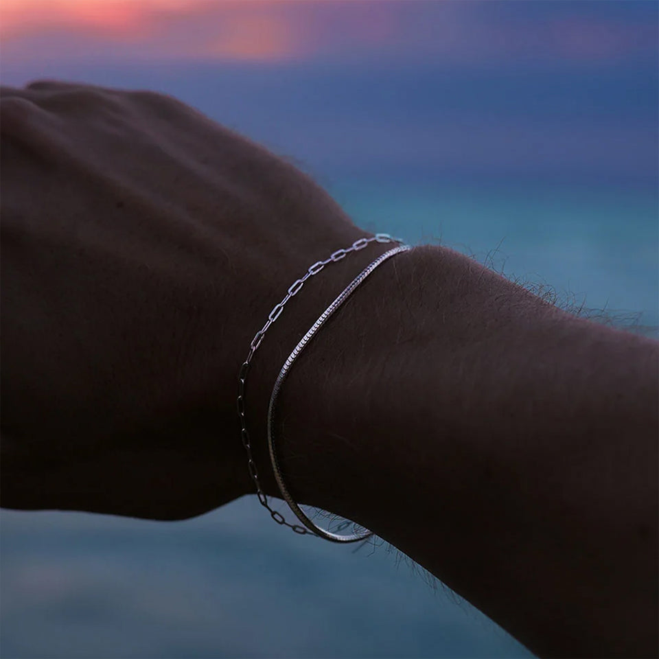 Ring Chain Bracelet (White Gold)