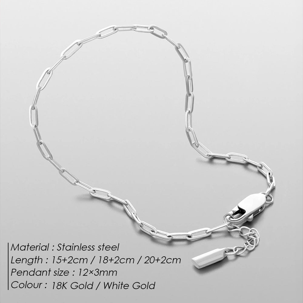 Ring Chain Bracelet (White Gold)