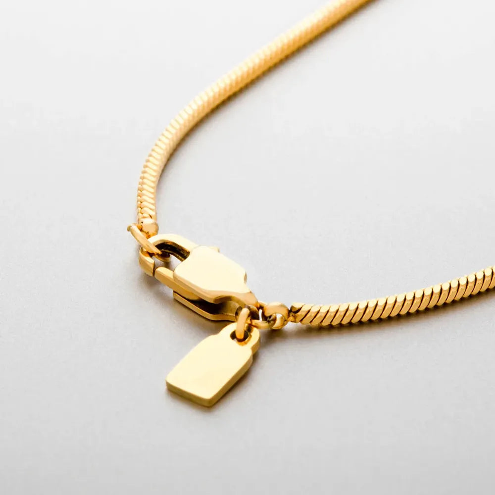 Wire Pendant Necklace (Gold)